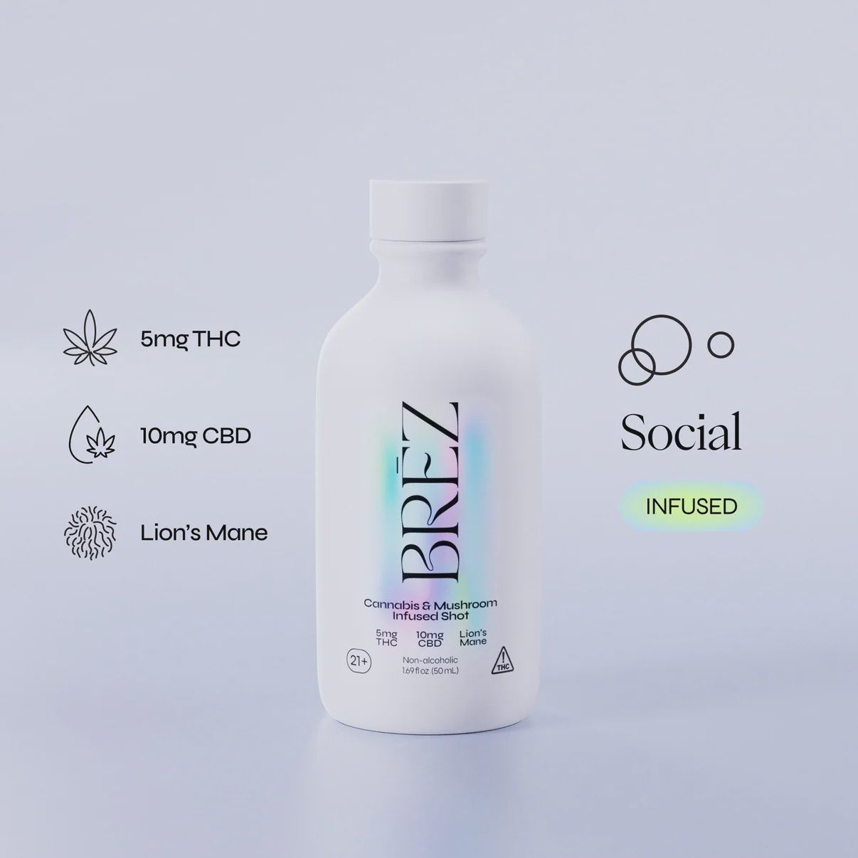 Brez Cannabis &amp; Mushroom Shot - 5mg THC/10mg CBD