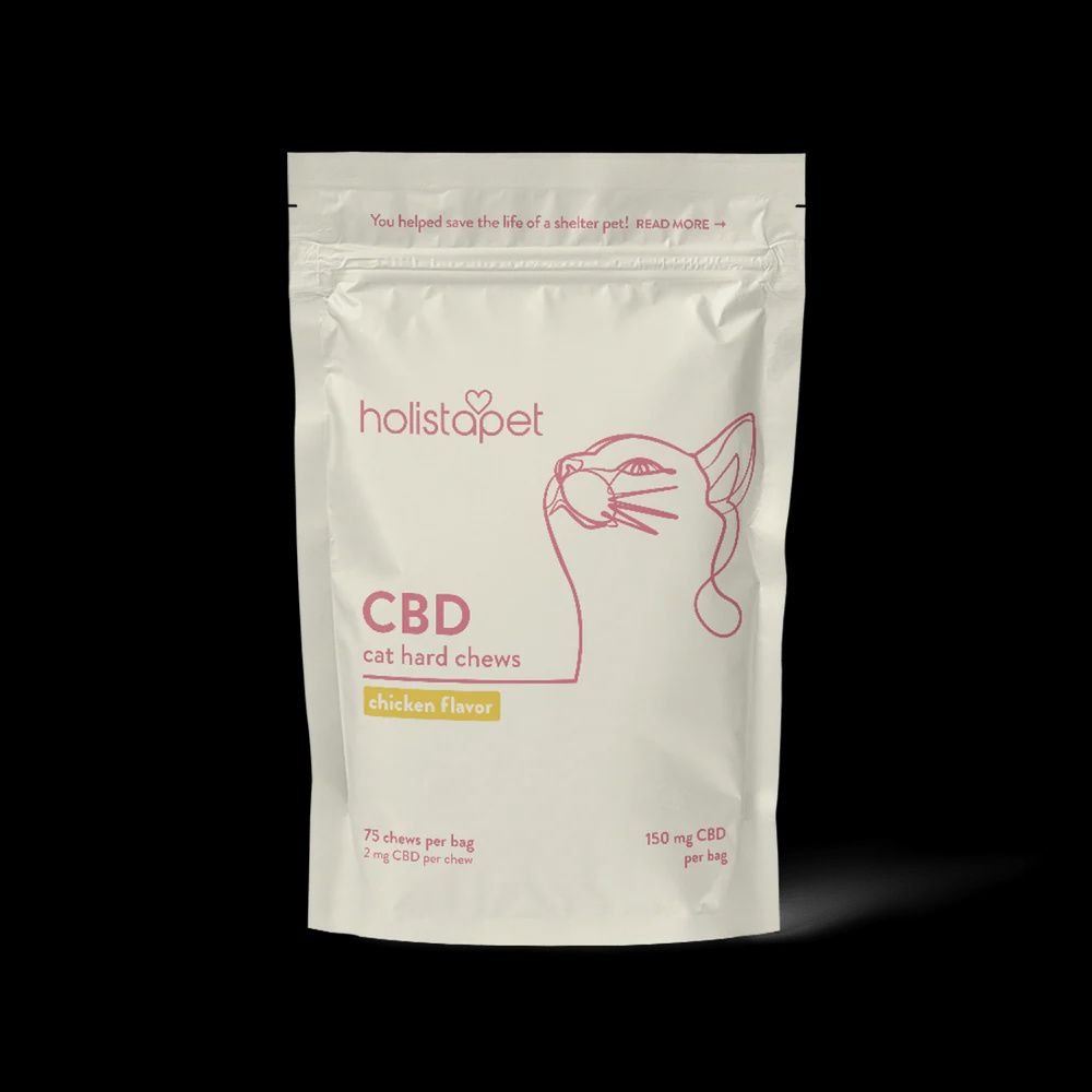 Holistapet CBD Cat Hard Chews, Flavor: Chicken