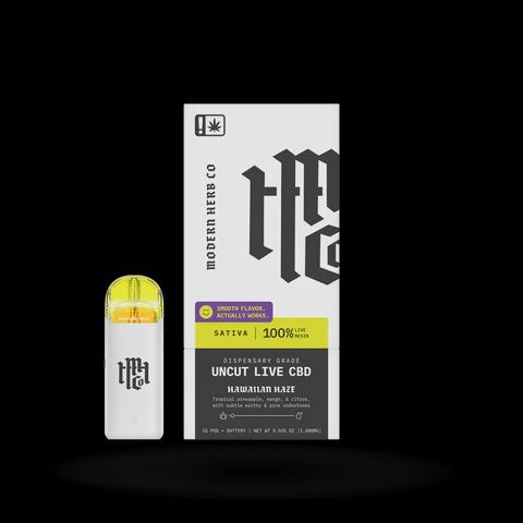 Modern Herb Co - CBD Uncut Live Resin - Pods &amp; Batteries, Strain: Kit - Hawaiian Haze (Sativa)