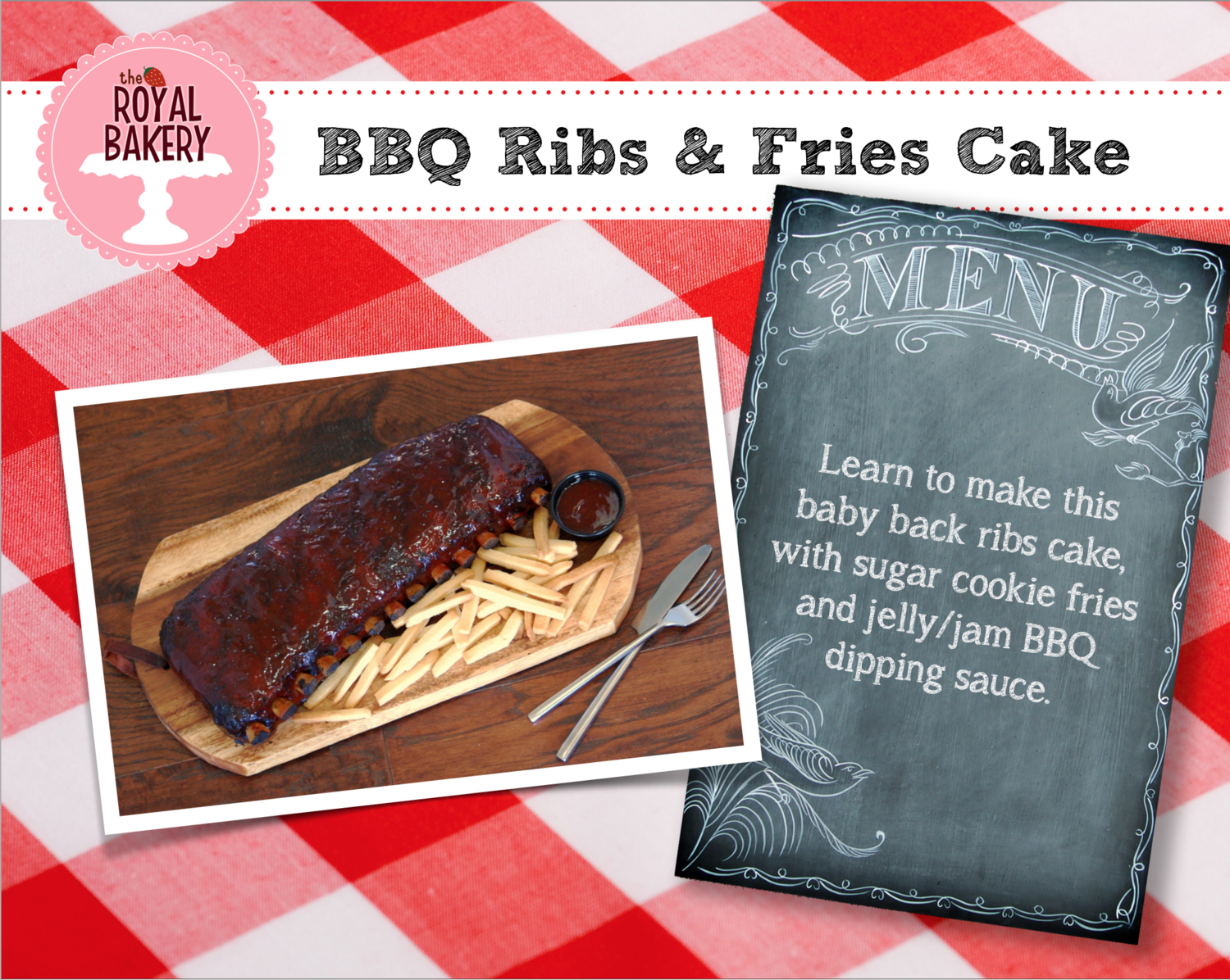 BBQ Ribs and Fries Cake