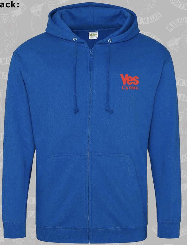 Blue YesCymru Hoodie With Zip