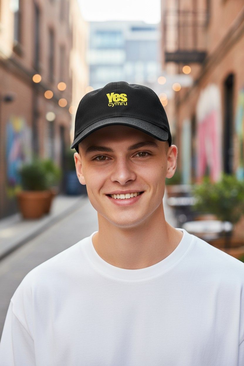 YesCymru Black Baseball Cap