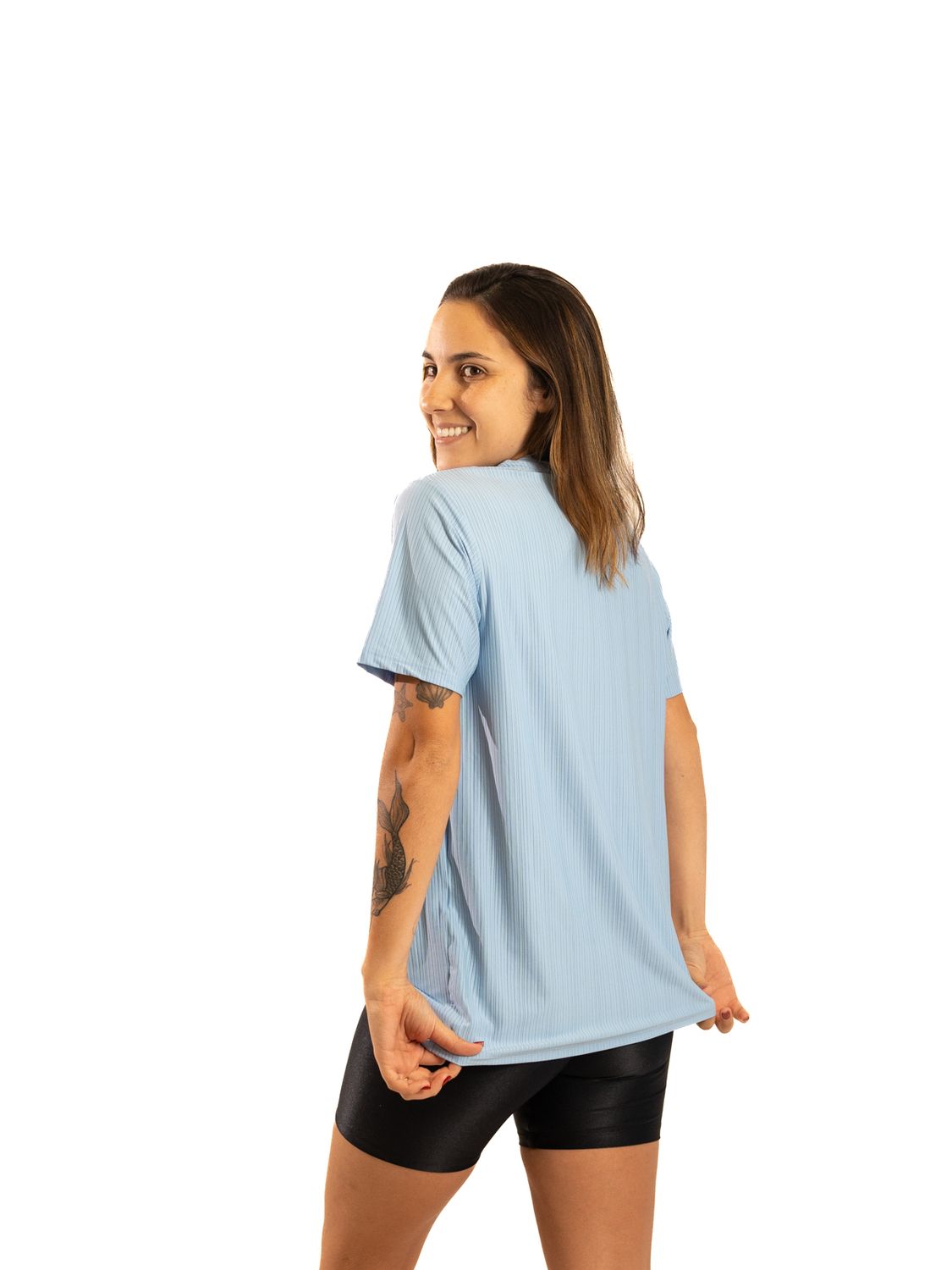 Camiseta Dryfit Azul Pastel