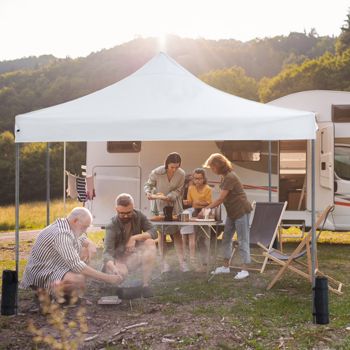 10-by-10-Foot Slant-Leg Pop-Up Canopy — White