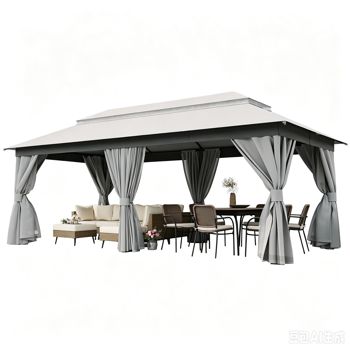10-by-20-Foot Double-Roof Patio Gazebo