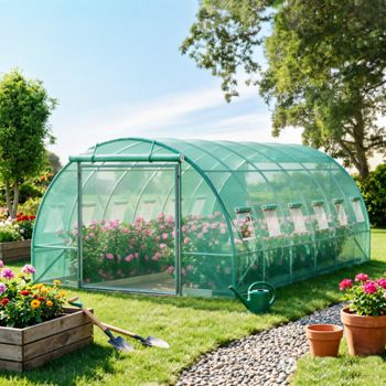 20 x 10-Foot Walk-In Tunnel Greenhouse