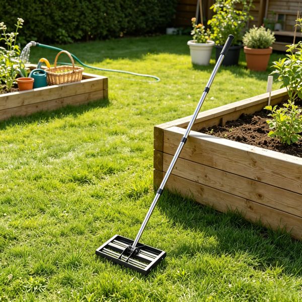 17 x 10-Inch Lawn Leveling Rake with Roller Head