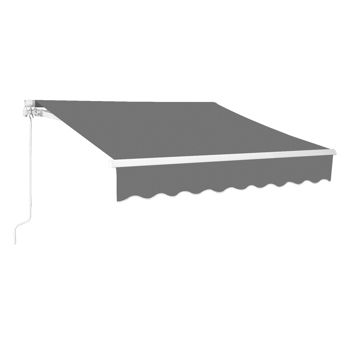 Manual Retractable Patio Awning with Crank