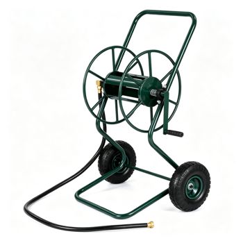 Garden Hose Reel Cart, Up to 400-Foot Capacity