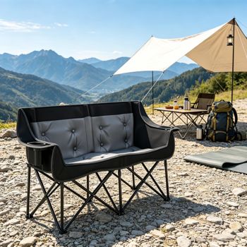 Two-Person Folding Heated Camping Chair