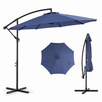 Cantilever Patio Umbrella with Crank — Blue