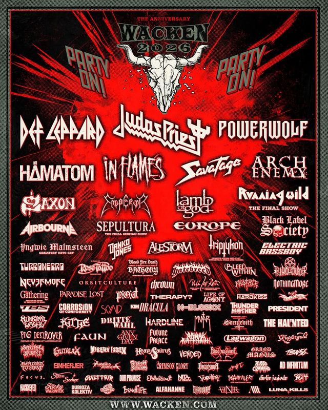 Carfahrt nach Wacken 2026 mit Ticket (349€)inkl. Bier, Mineral und einer kleinen Verpflegung. 26.07.2026-02.08.2026