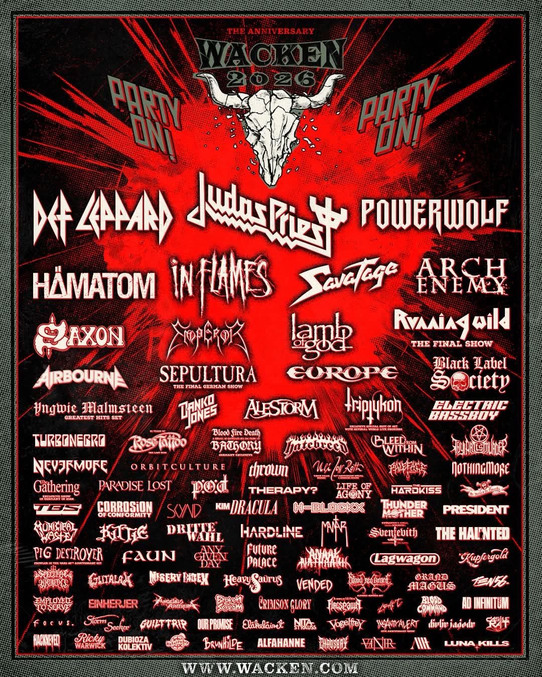 Carfahrt nach Wacken 2026 mit Ticket (349€)inkl. Bier, Mineral und einer kleinen Verpflegung. 26.07.2026-02.08.2026