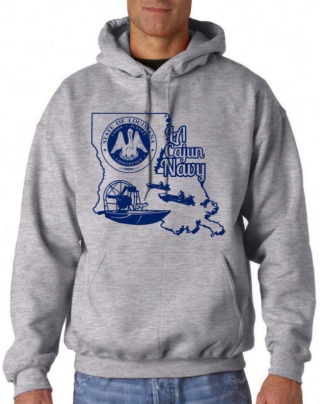 La Cajun Navy Gildan Sport Grey Hoodie