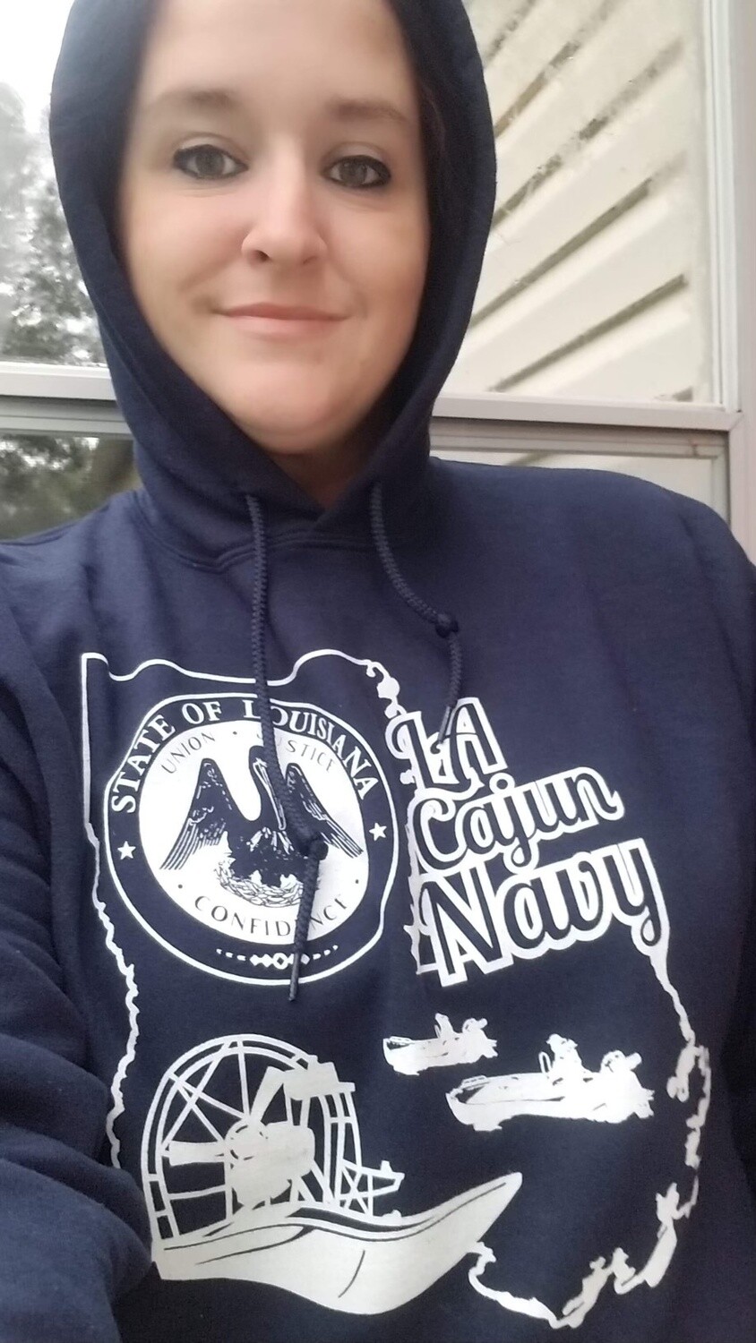 La Cajun Navy Gildan Navy Blue Hoodie