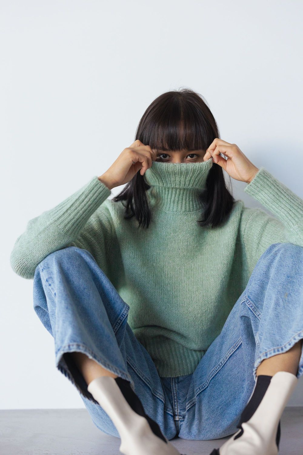 Merino Mock Neck