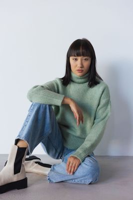 Merino Mock Neck