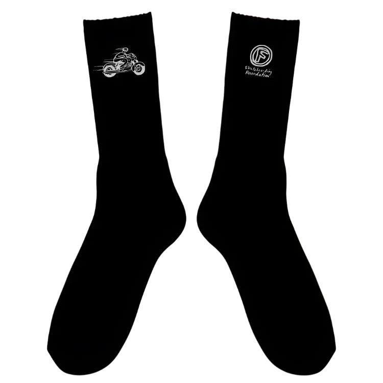 MOTO SOCK, Colour: Black