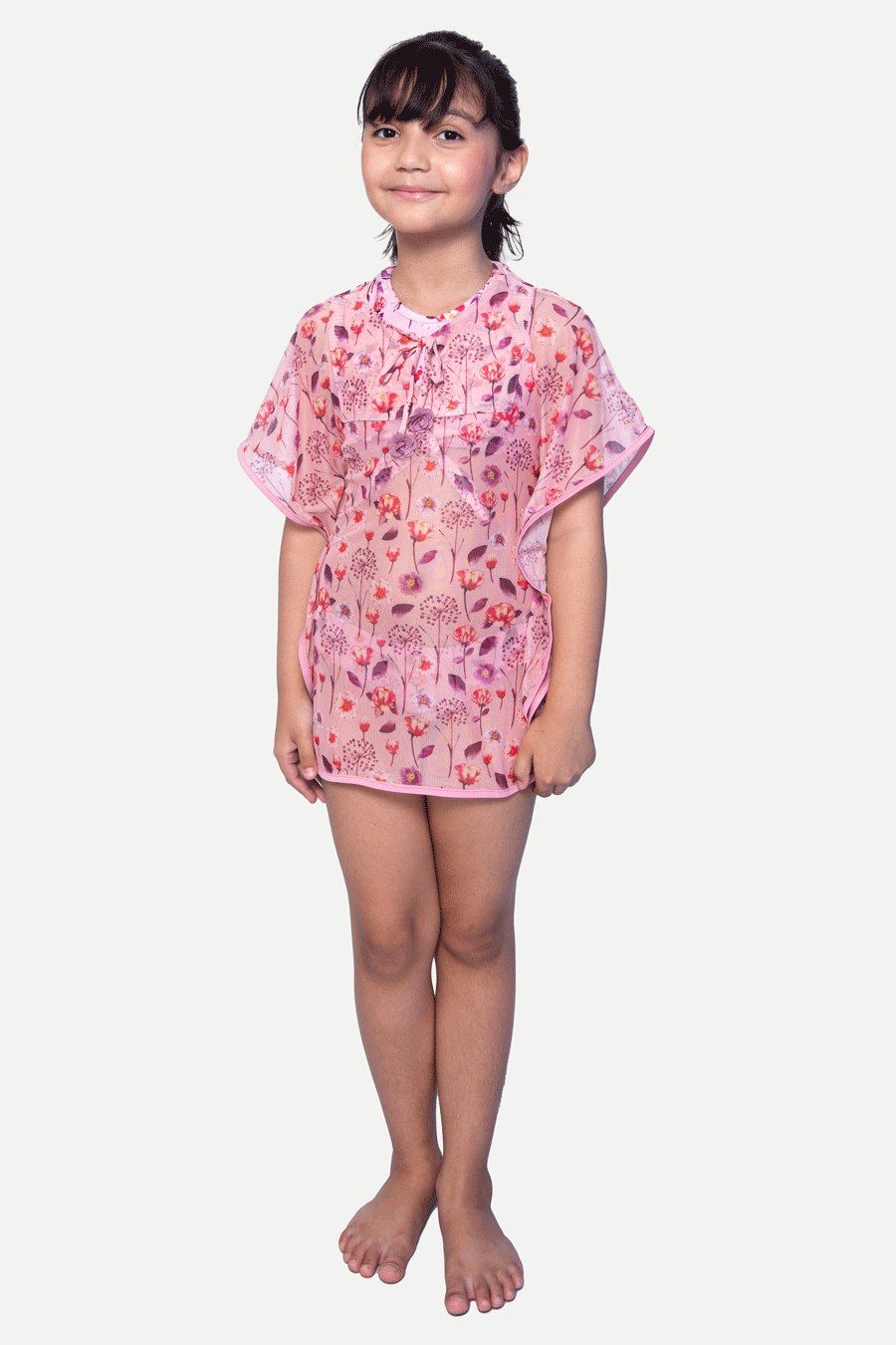 Dandelion Floral Tulle Kaftan