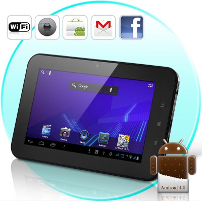 Android 4.0 Tablet PC &quot;Xinc&quot; - 7 Inch Capacitive Touch Screen, 4GB (Black)
