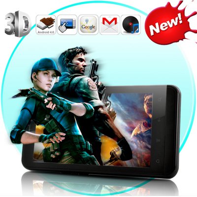 3D Screen Mobile Phone - Android 4.0, 4.3 Inch qHD Display