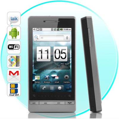 Orbis - Dual SIM Android 2.2 Phone with 3.2 Inch HD Touchscreen (WiFi, Quadband)