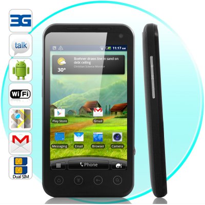 Android Phone &quot;Matrix&quot; - Hardware GPS, 3G, Dual SIM, 4 Inch Display