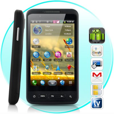 CyberJam Plus - Dual SIM 3G Android 2.3 Phone with 3.8 Inch Multi-Touch Capacitive Touchscreen