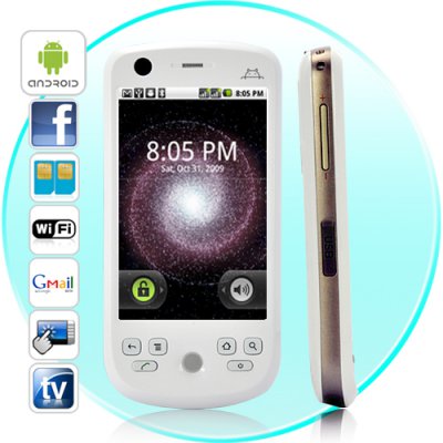 Eclipse - Dual SIM Android 2.2 Phone with 3.2 Inch Touchscreen (White)