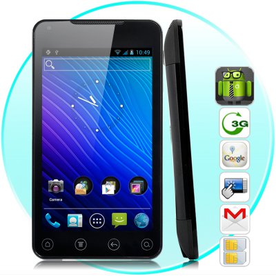 Android 4.0 Phone Tablet &quot;Titanium&quot; - 5 Inch Capacitive Screen, 3G, 1GHz CPU
