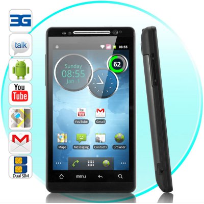 Android Phone &quot;HD 2012&quot; - 3G, Dual SIM, 4.3 Inch HD Touch Screen
