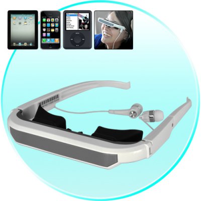 Virtual Video Screen Glasses for iPhone, iPad, iPod - 60 Inch, Plug and Play