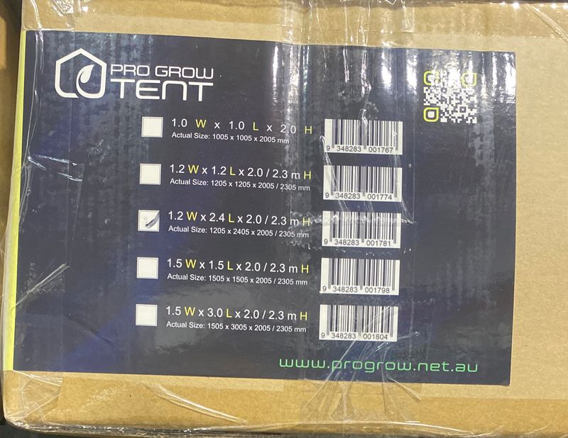 Pro grow tent 1.2x 2.4 x2.0/2.3