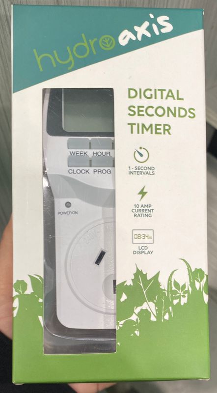 Hydro axis digital seconds timer