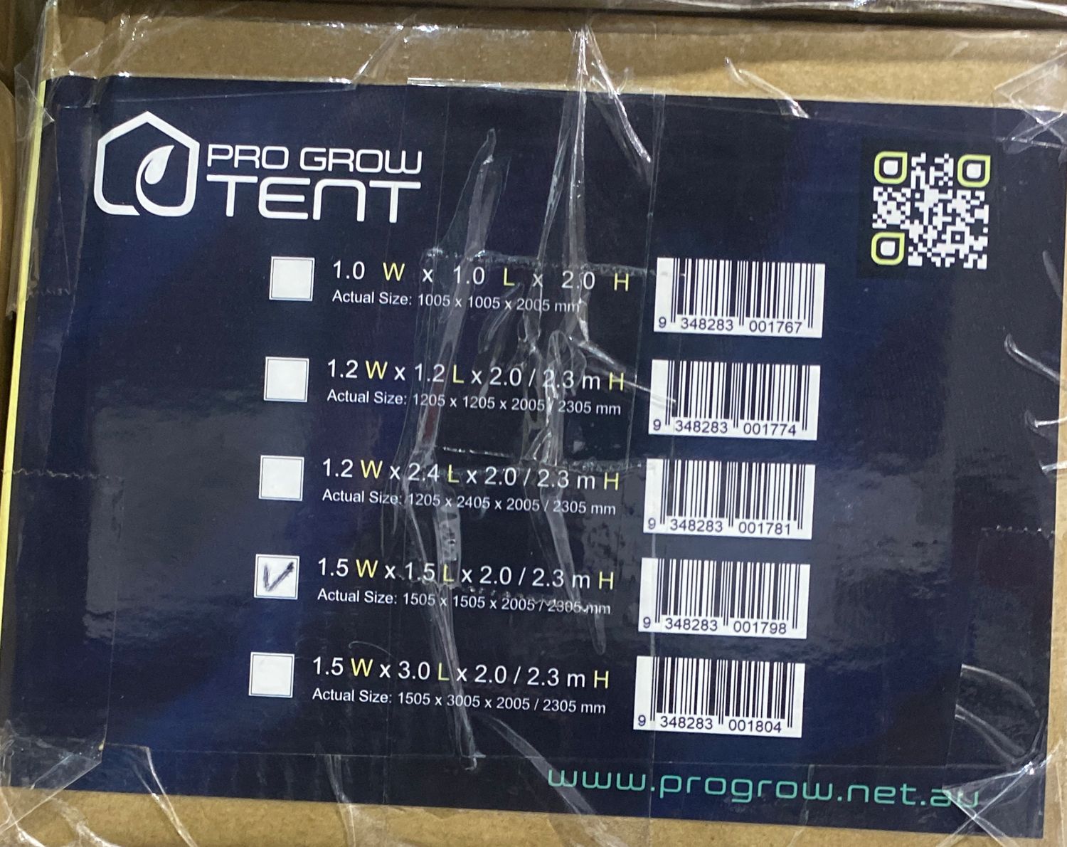 Pro grow tent 1.5 x 1.5 x 2/2.3