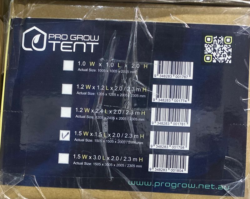 Pro grow tent 1.5 x 1.5 x 2/2.3