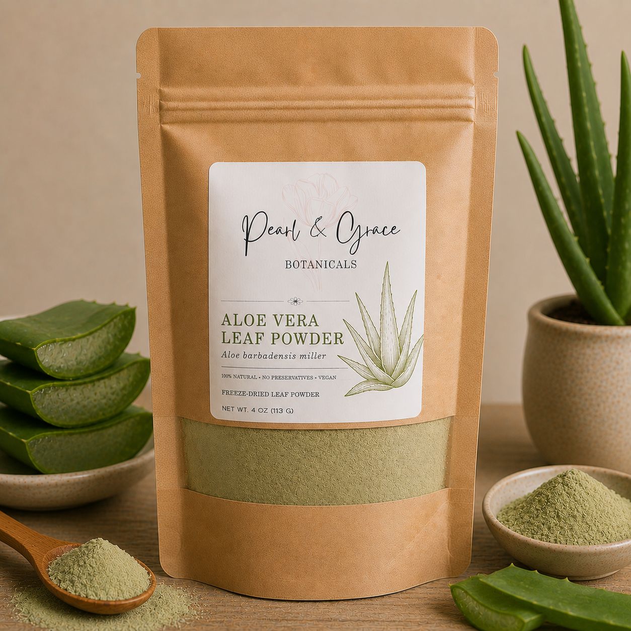 Aloe Vera Leaf Powder