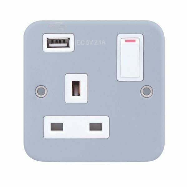 LG9099MB-USB 1 Gang 13 Amp Socket with 1 x USB Port SP