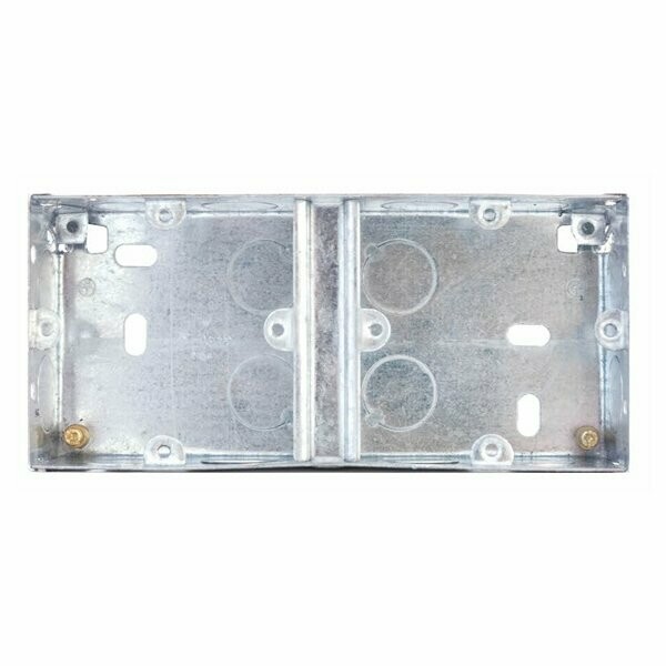 2 Gang Galvanised Steel Back Box