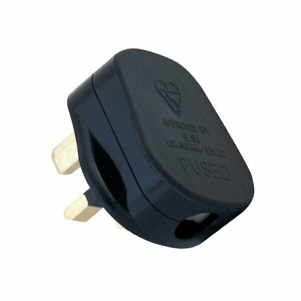 13 Amp Fused Plug  Black