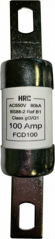 CD100 B1 Type HRC Fuse - Centre Bolted