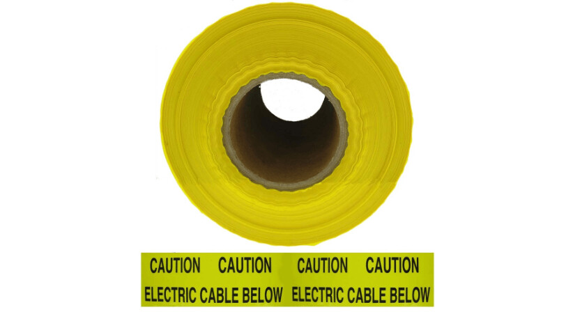 WT WARNING TAPE CABLE BELOW/CAUTION ELECTRIC