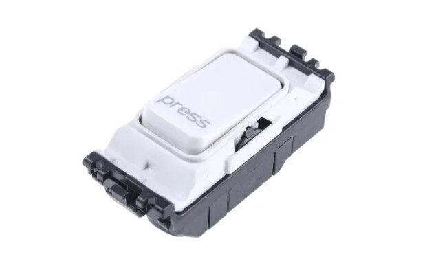 MK K4885PWHI Whi Grid 'Press' Switch