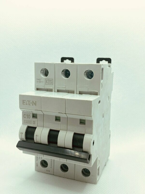 Eaton MCH310 10A Triple Pole 10kA C Curve MCB