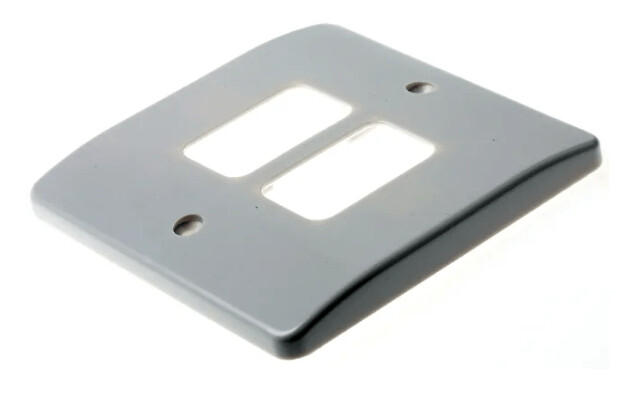 MK K3632WHI 2 gang White Grid Plus Cover Plate