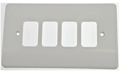 MK K3634WHI 4gang White Grid Plus Cover Plate
