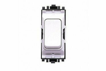 MK Grid 10A SP Retractive Switch 2 Way White