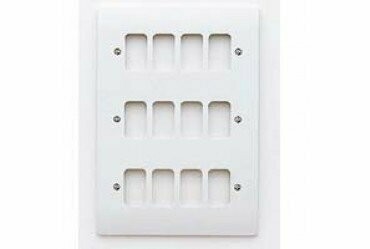MK Grid K3639WHI 12 Gang Front Plate White