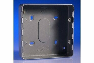 MK Grid K8893ALM Surface Pattress Metal Back Box 8 Gang