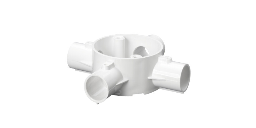 25CJB6W Schneider Mita - 4-way intersection box - for 25 mm conduit - white